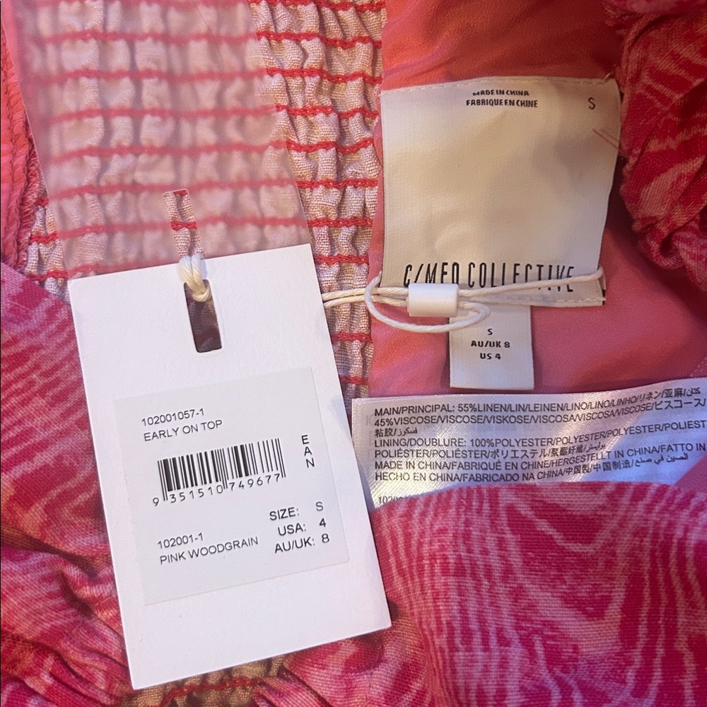 C/MEO Collective Pink Textured Top and Shorts Set - Picture 3 of 4